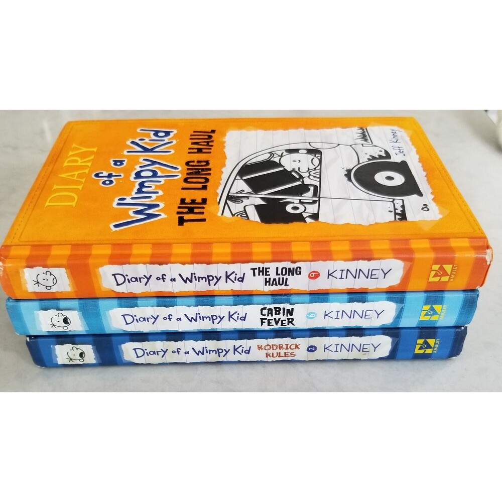 Diary Of A Wimpy Kid hardcover book lot of 3 #s 2, 6 & 9